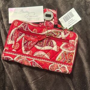 Vera Bradley Red Paisley Wristlet